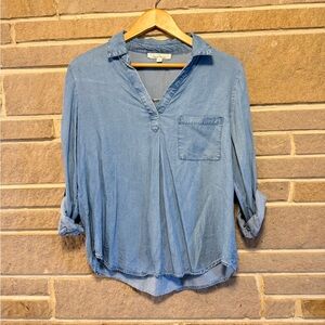 Love Tree Light Blue Denim Top